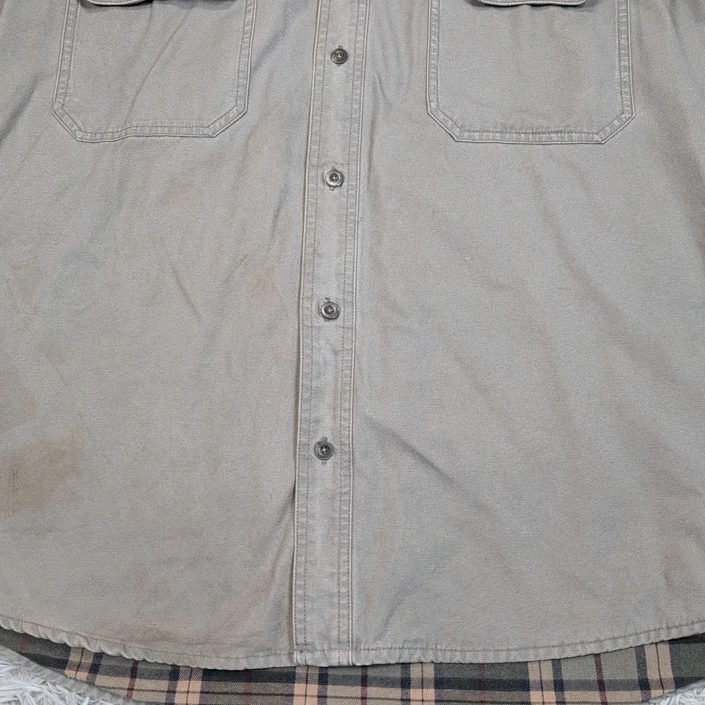 Cabela's Jacket Mens XL Gray Barn Chore  Work Pockets Shacket Button‎ Up Grunge